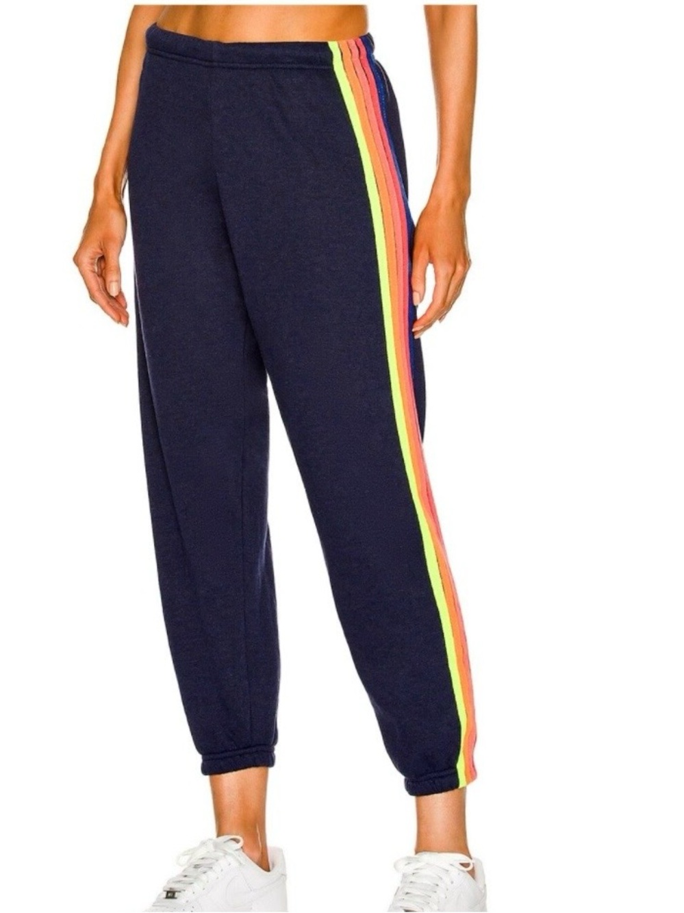 Aviator Nation 5-stripe Sweatpants Size Small in blue grey color